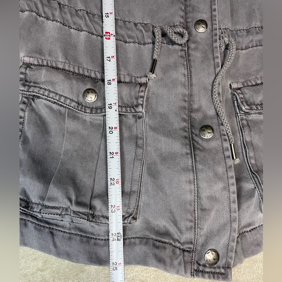 Sale ☀️ Max Jeans Gray Utility Cargo Vest Moto Boho XS - Picture 4 of 9